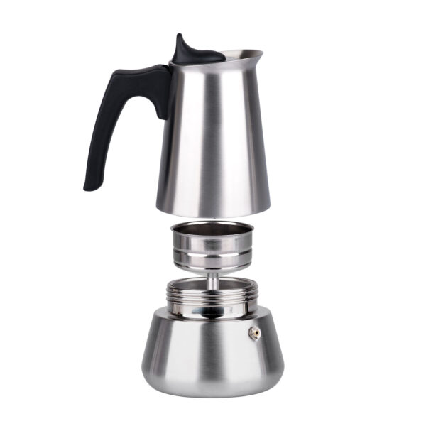 Italian Coffee Moka Pot Stainless Steel Moka Express Stovetop Espresso Maker - Image 3