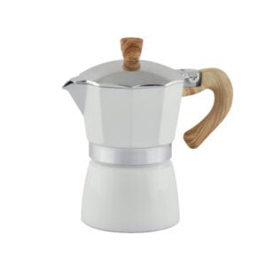 espresso maker coffee moka pot Aluminium Wood handle