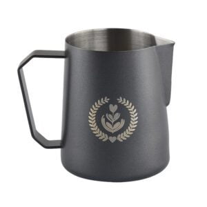 Black 304 Stainless Steel Milk Frothing Jug - Espresso Steamer