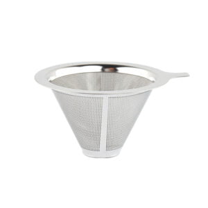 Pour Over Coffee Filter Stainless Steel Slow Drip Coffee Maker Paperless Mesh Metal Cone