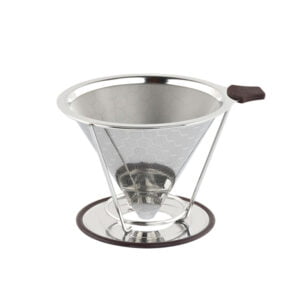 Stainless Steel Pour Over Filter - Mesh Cone with Non-Slip Stand