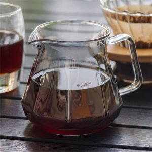 Tenvega Portable Pour Over Coffee Maker Coffee Pot Dripper Brewer High Borosilicate Glass Carafe