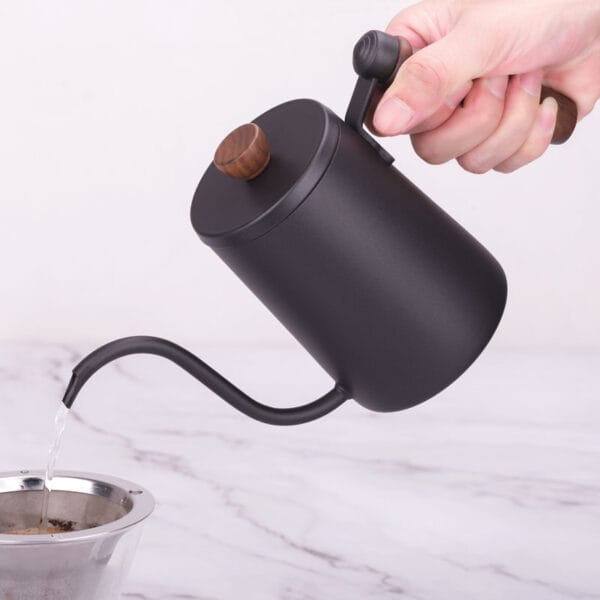 Gooseneck Coffee Kettle With Walnut wooden handle - Image 6