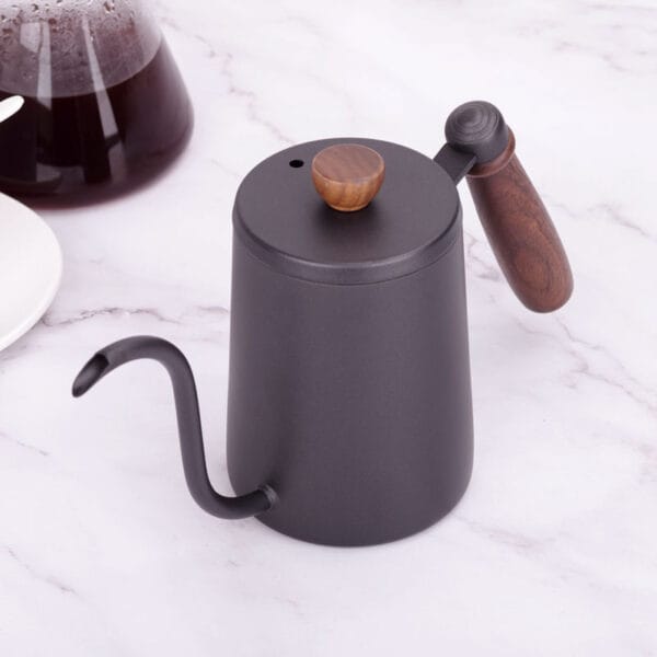 Gooseneck Coffee Kettle With Walnut wooden handle - Image 2