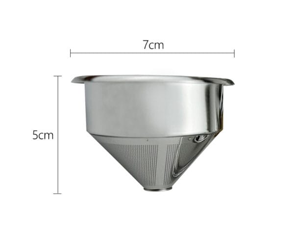 Conical Stainless Steel Double Layer Coffee Filter Basket - Image 6