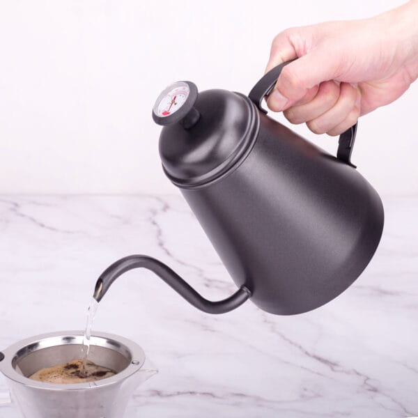 Gooseneck Coffee Kettle 304 Stainless Steel With Thermometer - Image 5