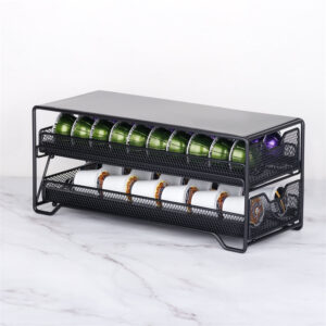 coffee pod drawer metal Mesh Storage Organizer