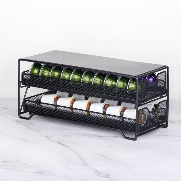 coffee pod drawer metal Mesh Storage Organizer