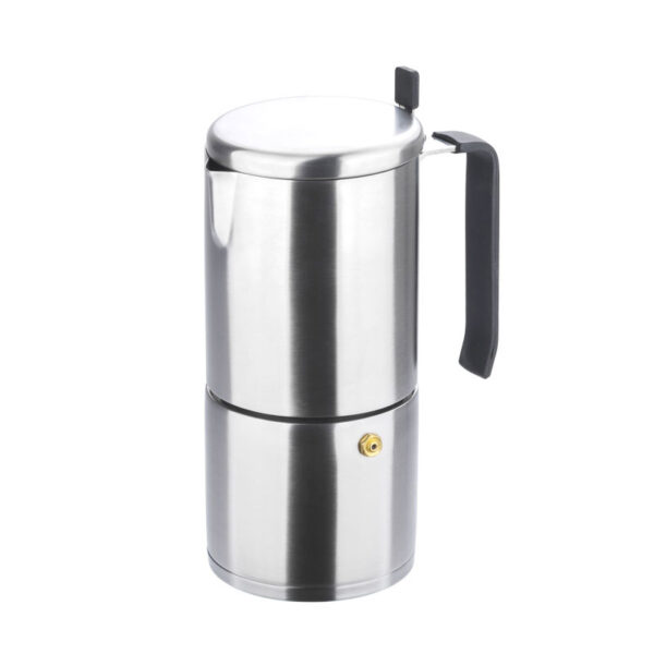 Cylindrical Stainless Steel Stovetop Coffee Moka Pots - Image 6