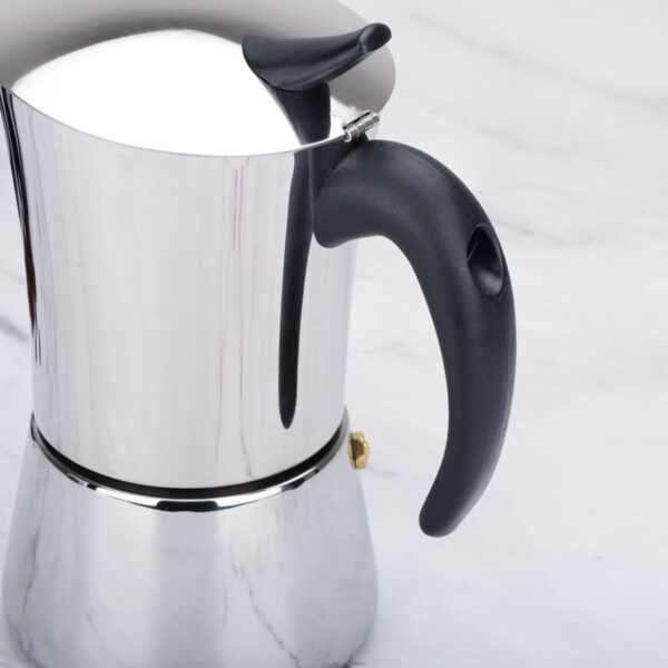 Mirror Light Stainless Steel Stovetop Coffee Moka Pots - Image 5