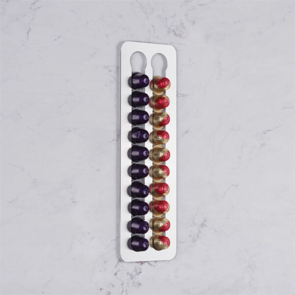 Wall Mounted Stainless Steel Espresso Coffee Pod Holder - Image 2