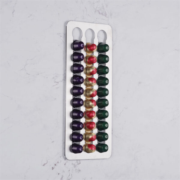 Wall Mounted Stainless Steel Espresso Coffee Pod Holder - Image 3