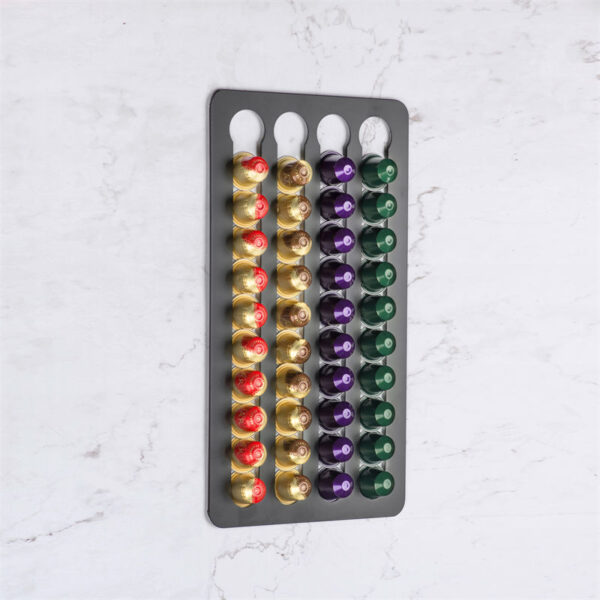 Wall Mounted Stainless Steel Espresso Coffee Pod Holder - Image 5