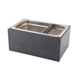 Stainless Steel Coffee Knock Box With Wooden Box