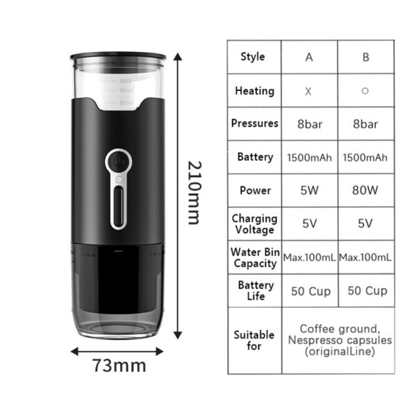 Portable USB Heating Mini Capsule Coffee Maker - Image 6