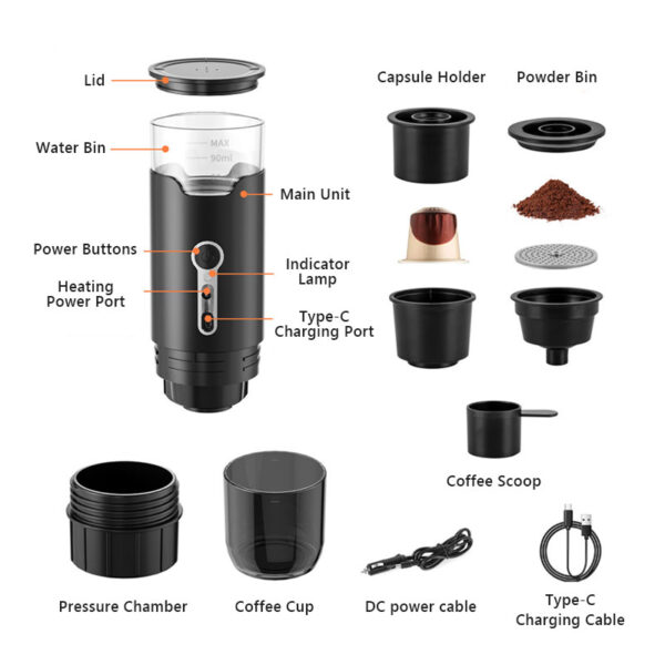 Portable USB Heating Mini Capsule Coffee Maker - Image 2