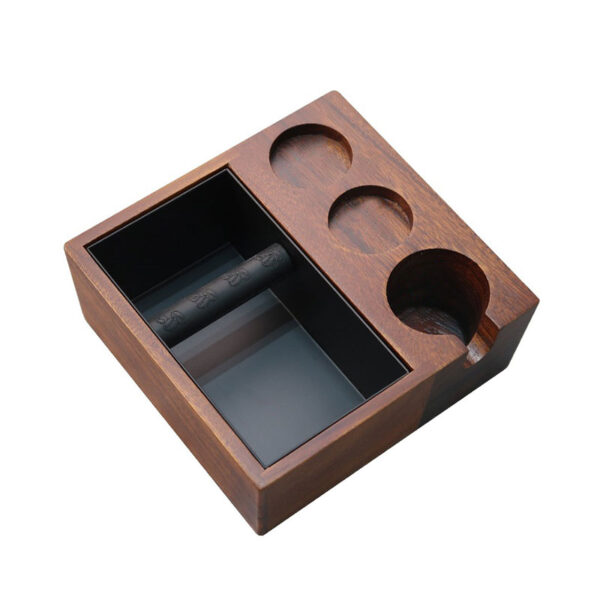 All-in-One Espresso Station Wood Organizer Tamper & Knock Box