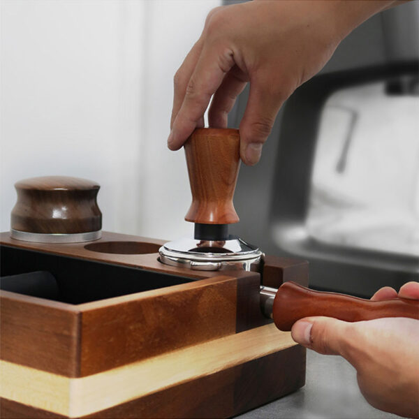 All-in-One Espresso Station Wood Organizer Tamper & Knock Box - Image 5