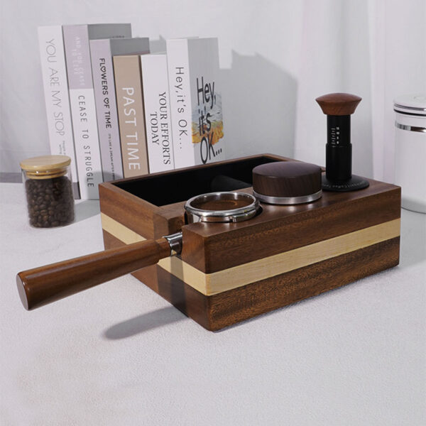All-in-One Espresso Station Wood Organizer Tamper & Knock Box - Image 6