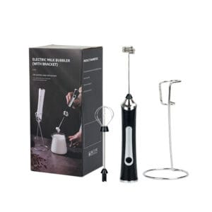 USB Rechargeable Handheld Milk Frother Stainless Steel Stand