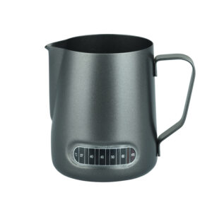 Stainless Steel Milk Pitcher - Handle with Temp Bar