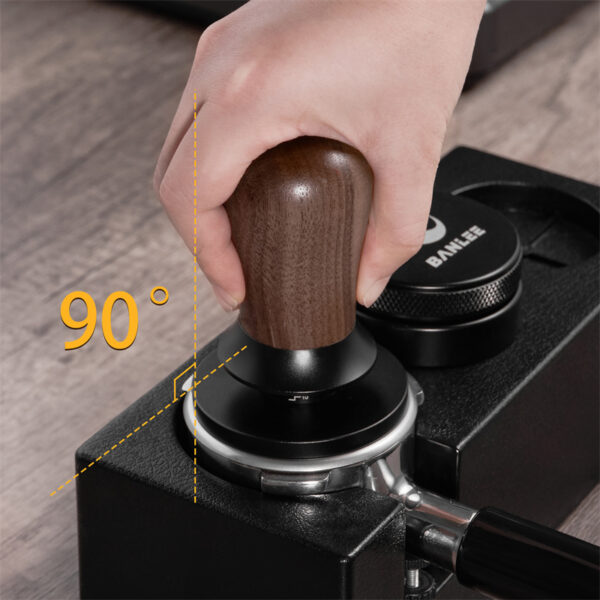 Walnut Handle Spring-loaded Coffee Tamper - Image 3