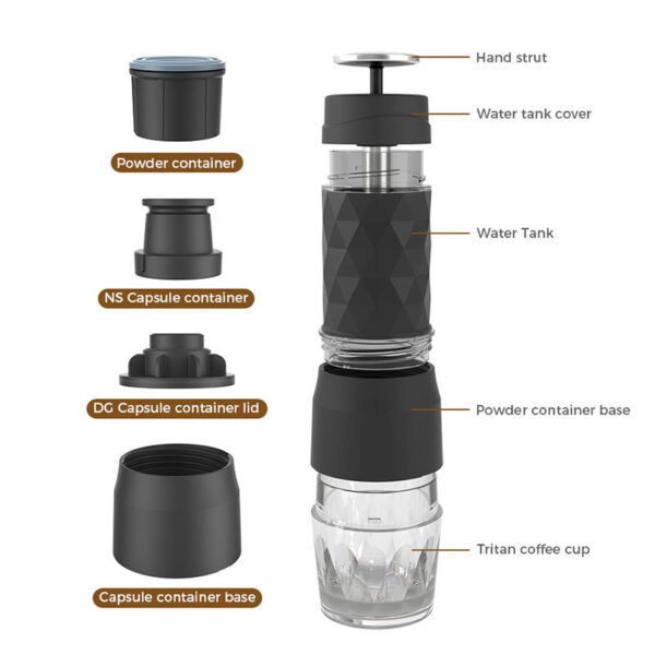 Travel Manually Portable Capsule Coffee Maker - Image 3