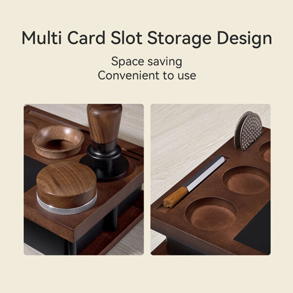 Wood Portafilter Holder Tamping Station and Coffee Knock Box 1CP2388 - Image 5