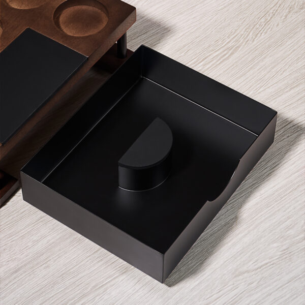Wood Portafilter Holder Tamping Station and Coffee Knock Box 1CP2388 - Image 6