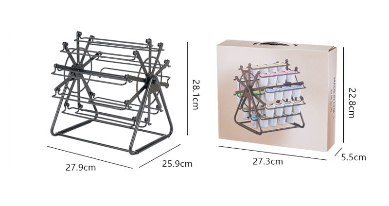 Metal 40pcs K Cup Coffee Pod Holder 360 Degree Rotatable Observation Wheel 1CP2357 - Image 3