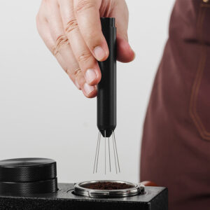 Espresso Distribution Tool With Retractable Needles, Black, Espresso Accessories, 1CP2409